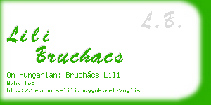 lili bruchacs business card
