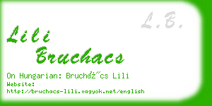 lili bruchacs business card